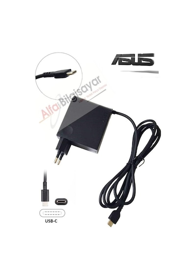 Asus Uyumlu Zenbook Flip S Ux370 Ux370U Ux370Ua Adaptör Şarj Aleti