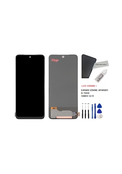 Tkgz - Xiaomi Redmi Note 12s Uyumlu Lcd Ekran Dokunmatik Servis + B-7000 + Tamir Seti
