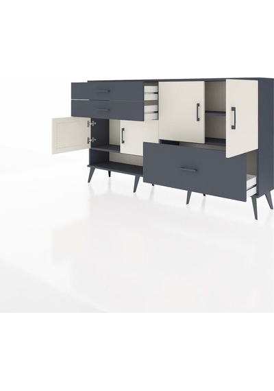 Arges Konsol 3 Raflı 3 Çekmeceli 4 Kapaklı 176x30x99 Antrasit-aytaşı/antrasit Aytası/antrasıt - Antrasıt Arges Konsol 3 Raflı 3 Çekmeceli 4 Kapaklı 176x30x99 Antrasit-aytaşı/antrasit Aytası/antrasıt - Antrasıt