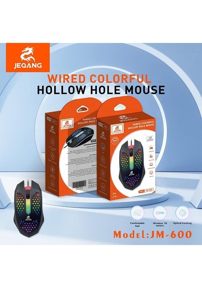 Kablolu Mouse, Rgb Led Işıklı, Gaming Oyun Uyumlu Mouse, 1600 Dpı, 4d Optik Sensör, Ergonomik Tasarım, Siyah Tak Kullan Delikli