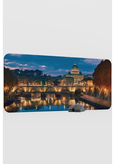 Roma İtalya V4 90x40 Xxl Gaming Kauçuk Kaymaz Taban Mouse Pad Fare Altlığı