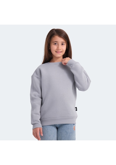 Slazenger LOGAN Çocuk  Taş Gri Sweatshirt