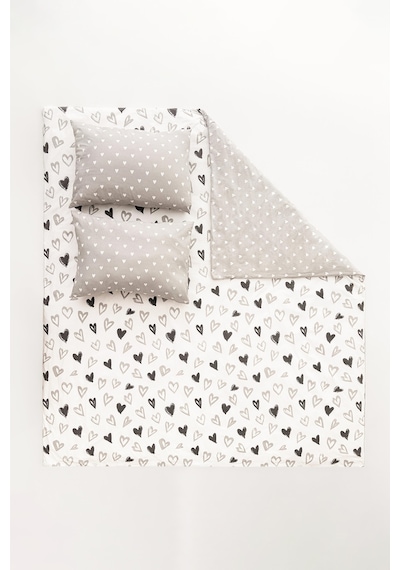 Soley Mix & Match Lover %100 Pamuk Tek Kişilik Nevresim Seti Beyaz