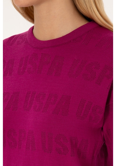 U.S. Polo Assn. Kadın Menekşe Bisiklet Yaka Kazak 50309651-VR037