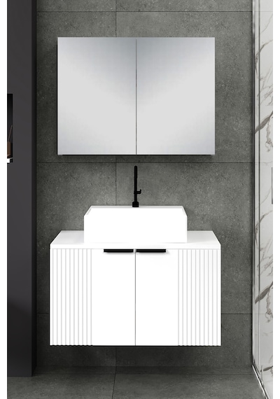 %100 Mdf 80 Cm Chester Banyo Dolabı Beyaz %100 Mdf 80 Cm Chester Banyo Dolabı Beyaz