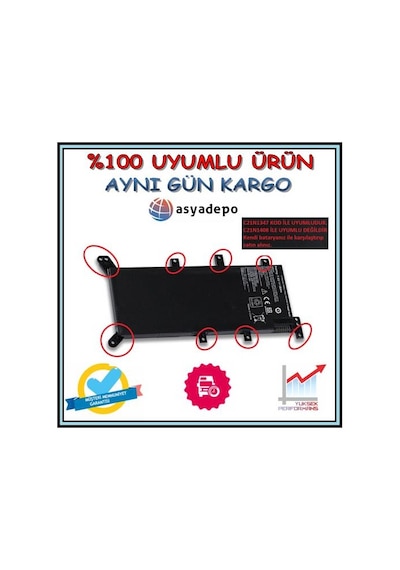 Asus Uyumlu K555L K555Ln Batarya Pil