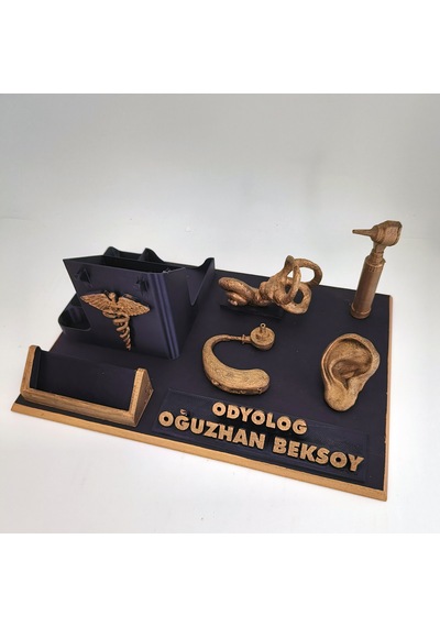 Kişiye Özel Odyolog Masa İsimliği Ve Kartvizitlik Diğer