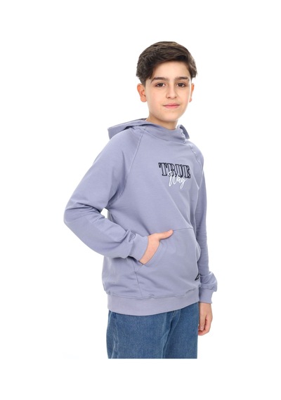 Toontoy Kids Toontoy Erkek Çocuk Relax Fit Kapüşonlu Cepli Reglan Kol Baskılı Sweatshirt - 2 İplik Koyu Gri Toontoy Kids Toontoy Erkek Çocuk Relax Fit Kapüşonlu Cepli Reglan Kol Baskılı Sweatshirt - 2 İplik Koyu Gri