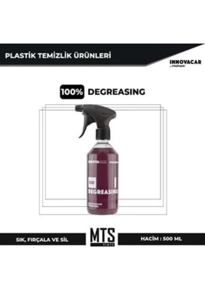 Innovacar 100% Degreasıng Anti Statik Çok Amaçlı Temizleyici Yağ Çözücü Konsantre 500 Ml