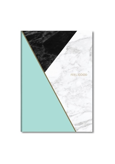 Mermer Defter Çizgili Mint 17x24cm Açık Gri