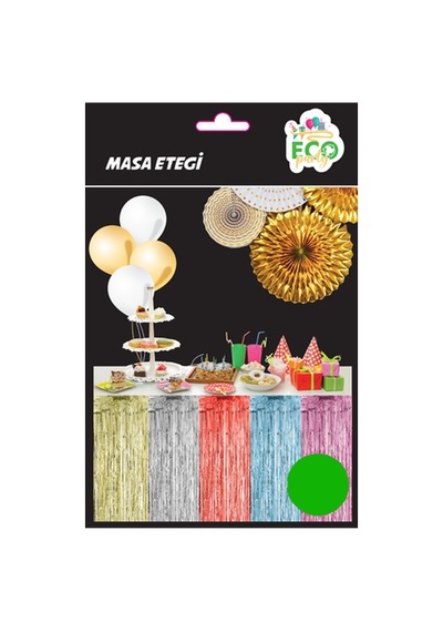 3 Paket Masa Eteği Yeşil - Parti
