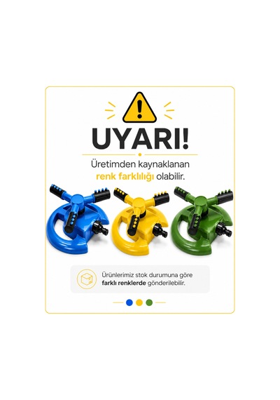 Otomatik Sehpalı Ayarlanabilen 360 3'lü Dönerli Sprink Bahçe Sulama Fıskiyesi