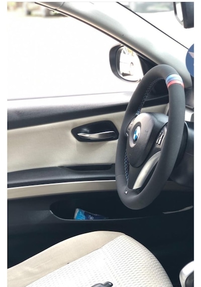 Bmw 3.20i M Yüzük M Dikiş Alcantara Nubuk Deri Direksiyon Kılıfı Siyah