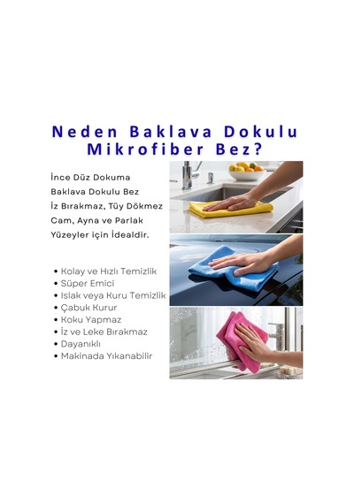 Sihirli Temizlik Ve Kurulama Bezi, 5-adet Karışık Renk Premium Baklava Mikrofiber Bez Seti 40x40 Cm, İz Tüy Leke Bırakmaz Emici Koku Yapmaz Çabuk Kuruyan Cam Hassas Ve Genel Temizlik Bezi Belirtilmemiş Sihirli Temizlik Ve Kurulama Bezi, 5-adet Karışık Renk Premium Baklava Mikrofiber Bez Seti 40x40 Cm, İz Tüy Leke Bırakmaz Emici Koku Yapmaz Çabuk Kuruyan Cam Hassas Ve Genel Temizlik Bezi Belirtilmemiş