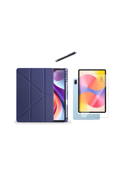 Huawei Matepad Se 11 Inç Uyumlu Tri Fold Kalemlikli Tablet Kılıfı Ekran Koruyucu Kalem Seti