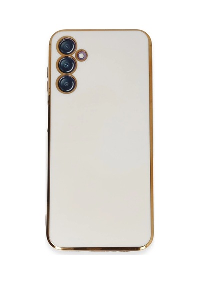 Samsung Galaxy Uyumlu M14 5g Kılıf Volet Silikon - Beyaz İtdark32859