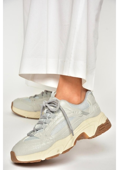 Fox Shoes U312414209 Gri Kalın Tabanlı Spor Ayakkabı Sneakers Gri-suni Deri Çok Renkli Fox Shoes U312414209 Gri Kalın Tabanlı Spor Ayakkabı Sneakers Gri-suni Deri Çok Renkli
