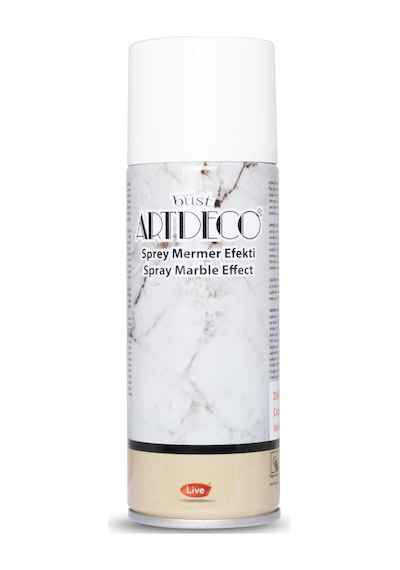 Artdeco Akrilik Sprey Boya Mermer Efekti Beyaz 200 ml