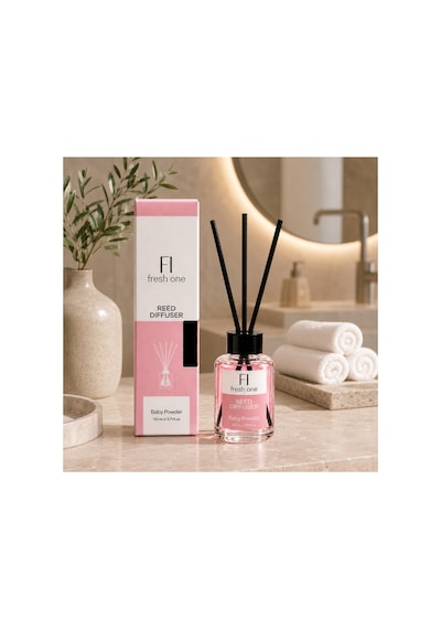 Baby Powder Çubuklu Oda Kokusu 110 Ml Reed Diffuser Kalıcı Ferah Ev Kokusu Pudra