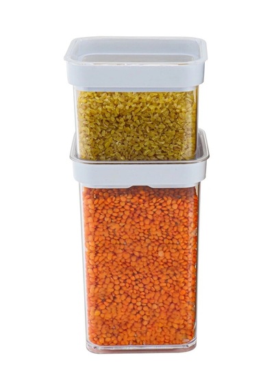 Vakumlu Kare Saklama Kabı - 1 Litre Çok Renkli