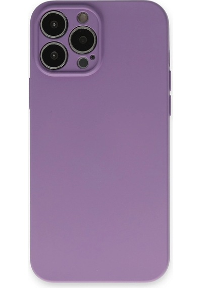 Newface - 262 - Apple iPhone Uyumlu 13 Pro Kılıf Nano İçi Kadife Silikon - - Csmo-tex - Koyu Lila