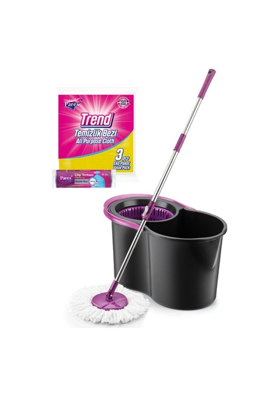 Black Edition Temizlik Seti + Trend Temizlik Bezi + Büyük Boy Çöp Torbası