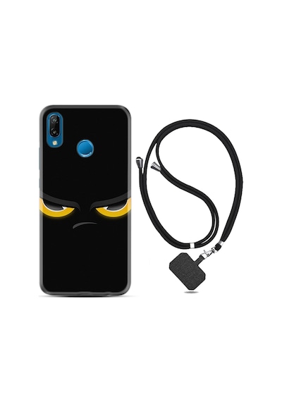 Huawei P20 Lite Kılıf Boyun Askılı Black Eyes 1644