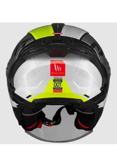 Mt Cosmo Sv Silence B3 Parlak Açık Kask Siyah - Sarı