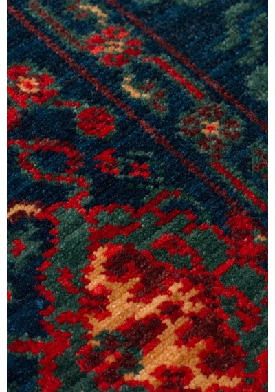 Hoom Rugs Cadis Kdm 03 Navy Vintage El Emeği Yüksek Kara Tezgah Halısı Kırmızı - Mavi