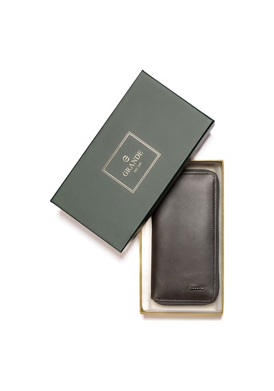 Crazy Gri Cüzdan & Kartlık Unisex 1780 Grande Deri Cüzdan Kartlık