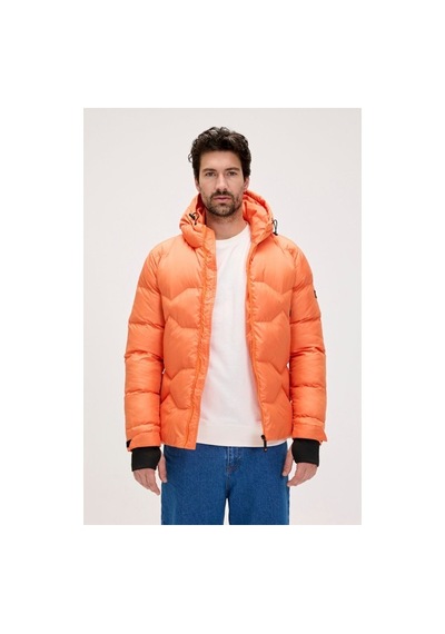Bad Bear Axel Turuncu Erkek Kapüşonlu Mont Siyah