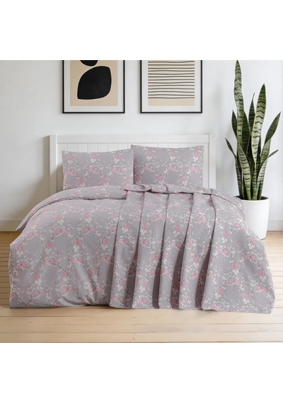 Aryıldız Home Lavia Ranforce Baskılı Çift Kişilik Pike Çok Renkli