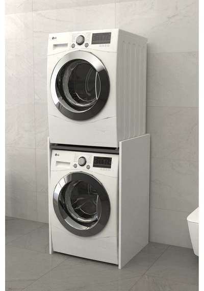 Solévo Banyo Dolabı Çamaşır Ve Kurutma Makinesi Dolabı Antrasit Gri
