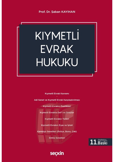 Kıymetli Evrak Hukuku 11. Baskı Sku: Smgstka13c7fb492