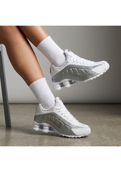 Nike Shox R4 Beyaz-gümüş Günlük Sneaker Cw2626-101 Pasha Giyim Çok Renkli