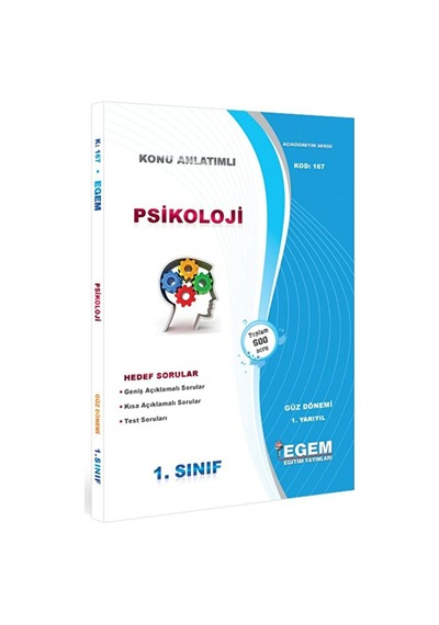 Aöf 1. Sınıf Psikoloji Güz Dönemi 1. Yarıyıl Konu Anlatımlı Soru Bankası
