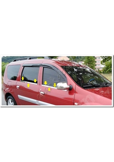 Dacia Logan Mcv Krom Cam Çıtası 2006-2013 4 Parça Paslanmaz Çelik