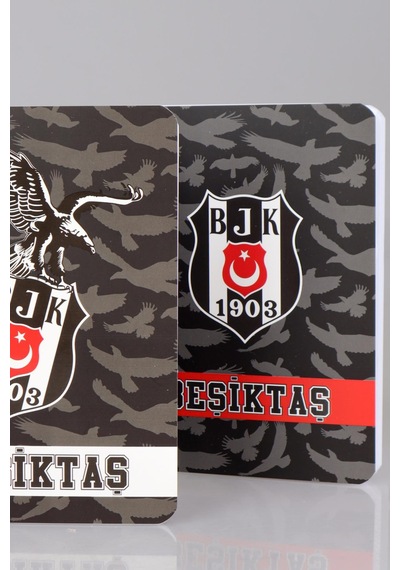 "dekomus Cep Defteri Hediyeli" Yeni Sezon Lisanslı Beşiktaş Sert Kapak Bloknot Siyah