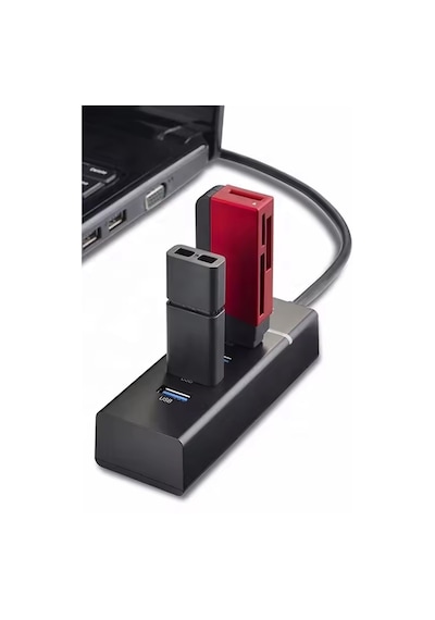 Thentech Usb 3.0 Hub Çoklayıcı 4 Portlu Led Işıklı Yüksek Hızlı Dosya Aktarımı Bilgisayar Laptop Çoğaltıcı