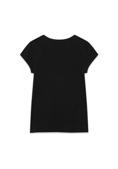 Gap Kız Çocuk Logo T-shirt Siyah