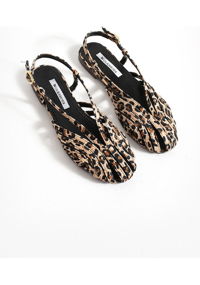 Wolk Shoes Asi Kadın Babet Trend Leopar