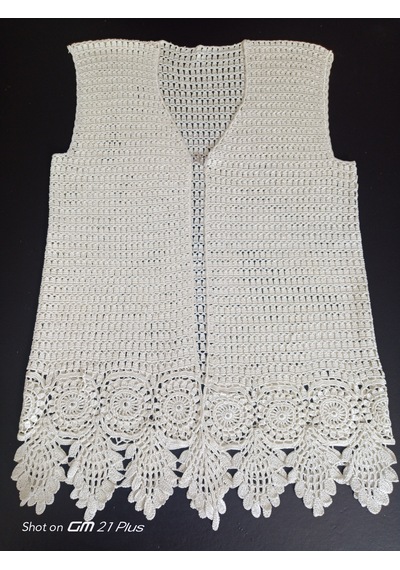 Hobievimiz Polyester İp İle Örüldü Çeyizlik Krem