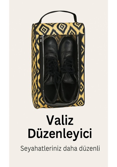 Morbebe Valiz Düzenleyici I Ayakkabı Taşıma Çantası I Bavul Içi Düzenleyici I Ayakkabı Taşıma Kutusu Bej