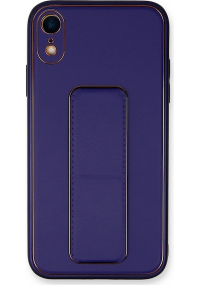 Cosmotex Newface Apple, Uyumlu iPhone Xr Kılıf Coco Deri Standlı Kapak - Mor