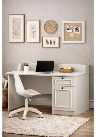 Mira Çekmeceli Çalışma Masası 120x86x65 Cm Aytaşı - Country Antrasit