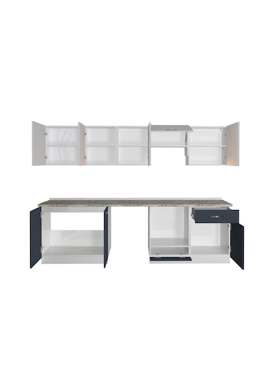 Decoraktiv Elite 280 Ankastre Fırın Modüllü Mdf Hazır Mutfak Dolabı - Tezgah Dahil - Antrasit - Buz Gri Diğer Decoraktiv Elite 280 Ankastre Fırın Modüllü Mdf Hazır Mutfak Dolabı - Tezgah Dahil - Antrasit - Buz Gri Diğer