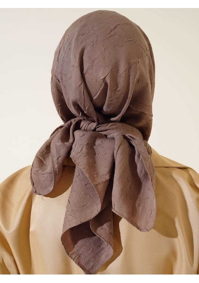 Bambu Kraş Eşarp Tesettür Giyim, Hafif, Rahat, Şık, Yüksek Kalite, Hijab, Scarf, Shawl Koyu Vizon