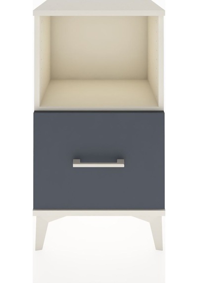 Arges Komodin Tek Çekmeceli 44x30x80 Aytaşı-antrasit Aytaşı