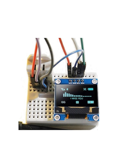 0.96" Mavi Oled Lcd Modül 128 x 64 Pixel IIC I2C Seri 0.96” Ekran Göstergesi
