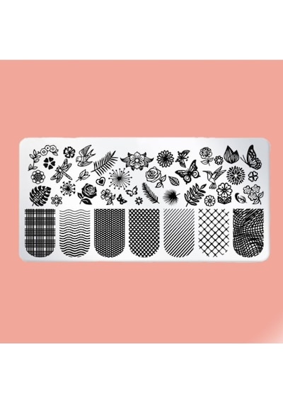Pop Beauty Nail Art Stampa Plakası Stamper Desen Baskı Paleti Popbeauty2010
